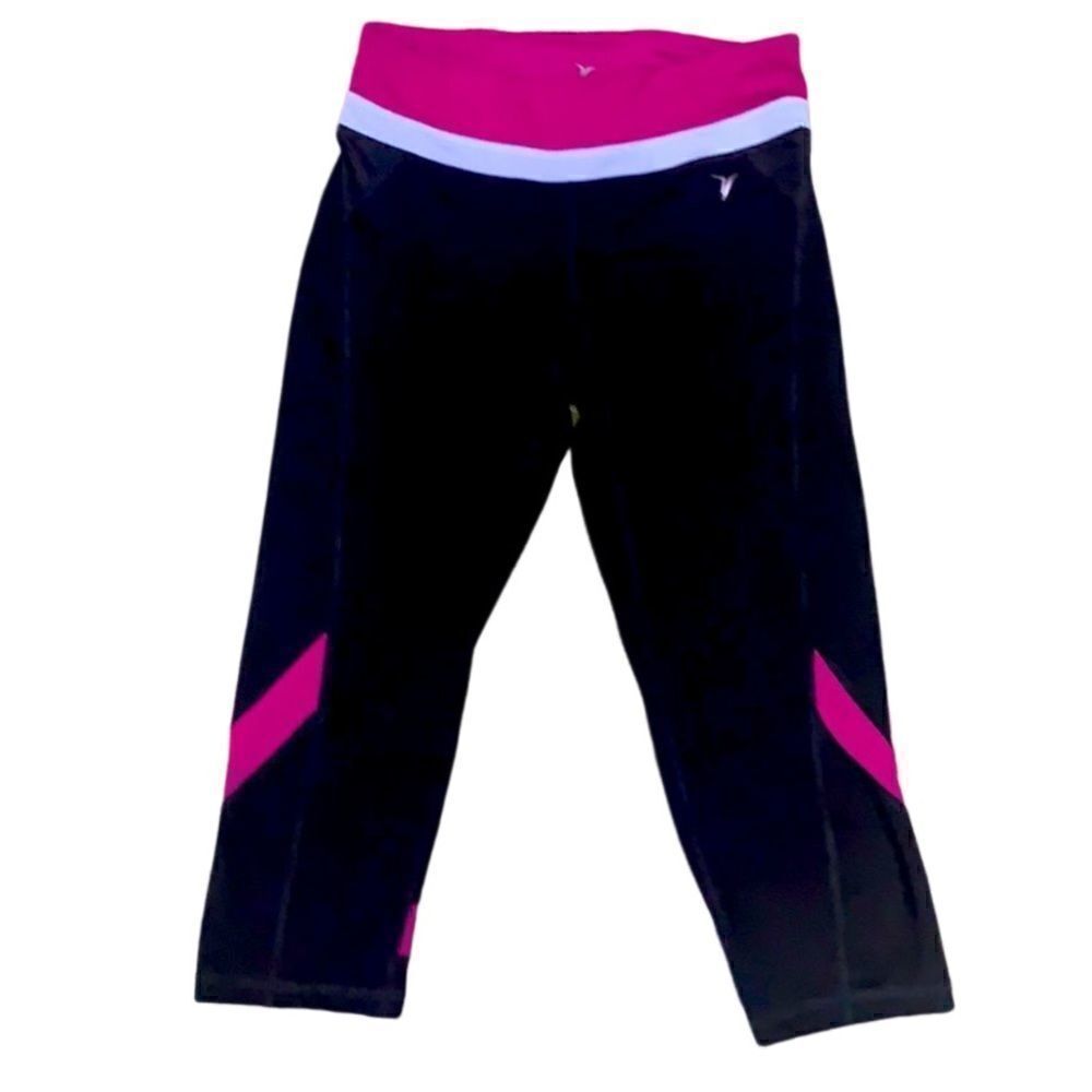 Old Navy Active Women S Capri Length Athletic Legging with Purple Accents
